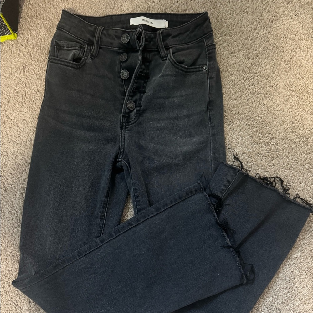 Chic Black High Rise Women Jeans by Hidden